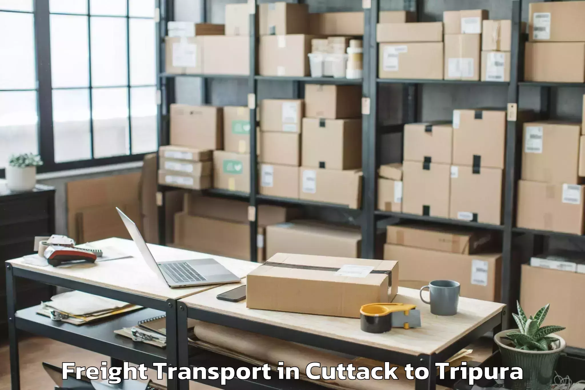 Affordable Cuttack to Amarpur Gomati Freight Transport